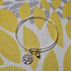 Elegant  925 Silver and Gold Charm Bracelet